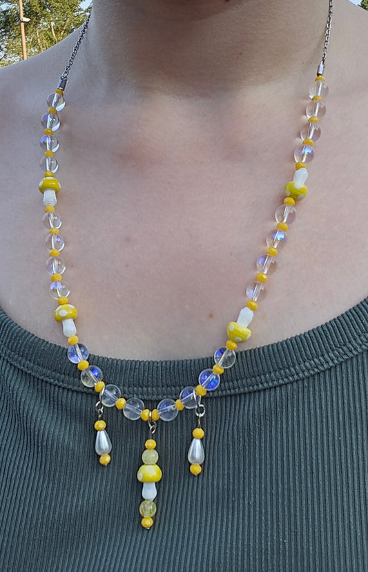 Yellow Mushroom 11" Necklace