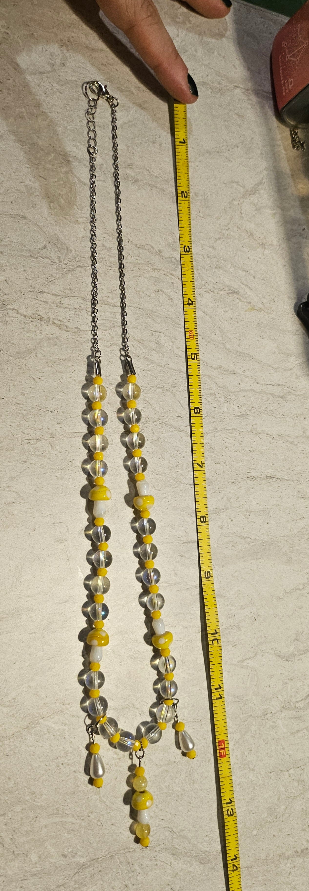 Yellow Mushroom 11" Necklace