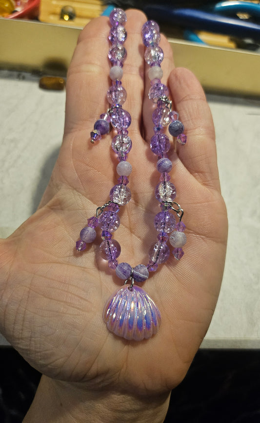 13" Purple Mermaid Necklace