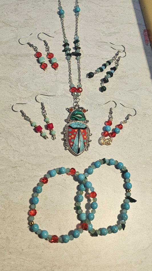 Juicy Beetle Jewelry Set