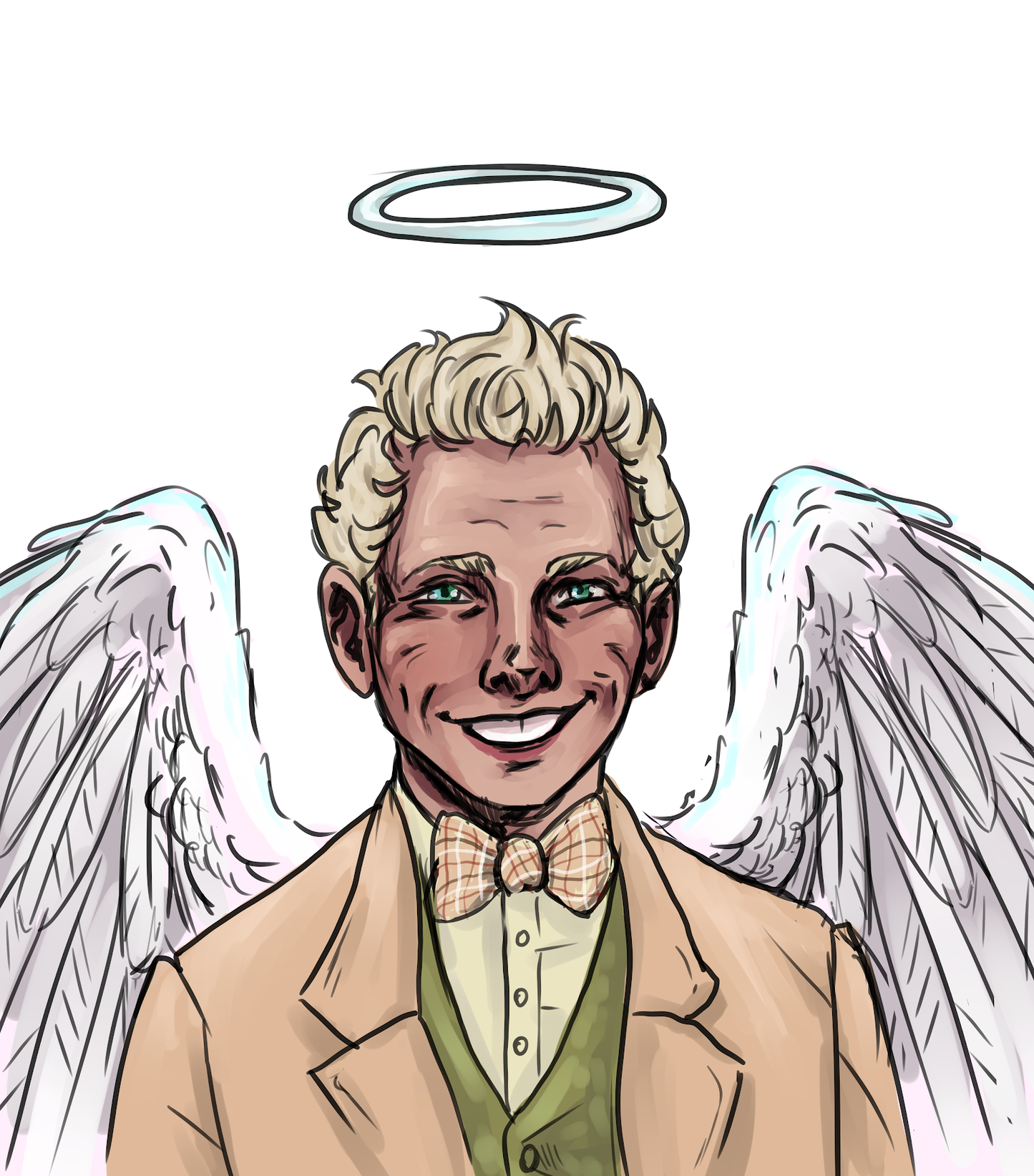 Aziraphale Sketch Print