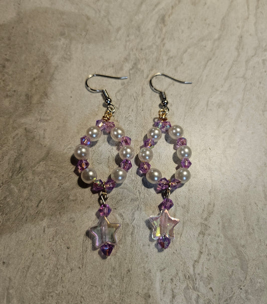 3" Lavender Dream Dangly Earrings