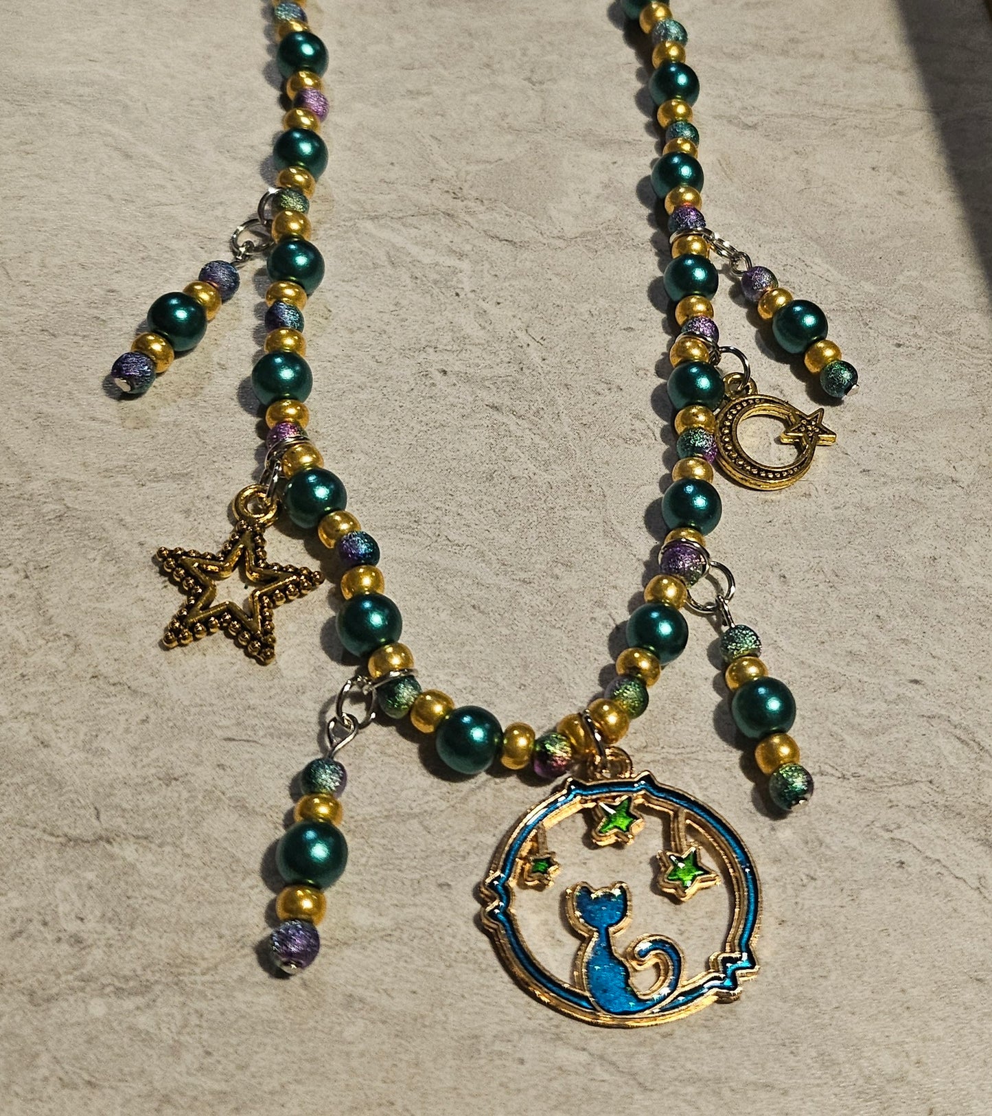 11" Turquoise Kitty Necklace