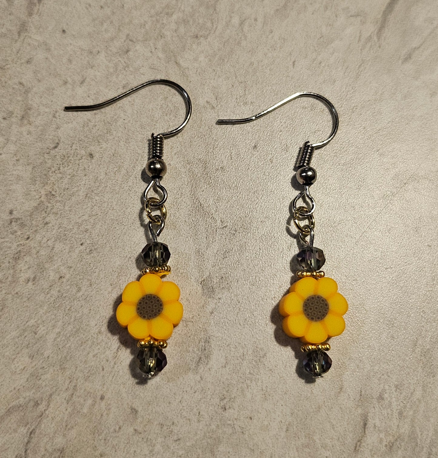 1.75" Sunflower Earrings