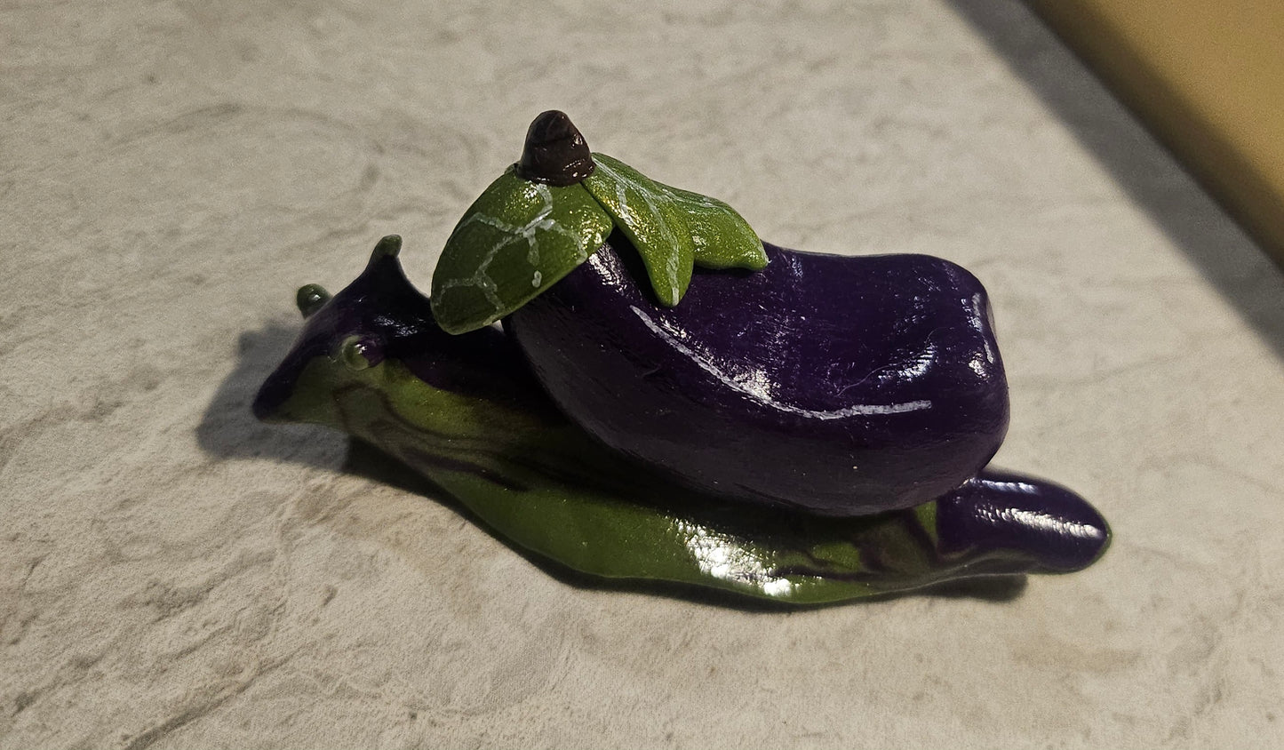 Eggplant Pumpkin Pal Snail