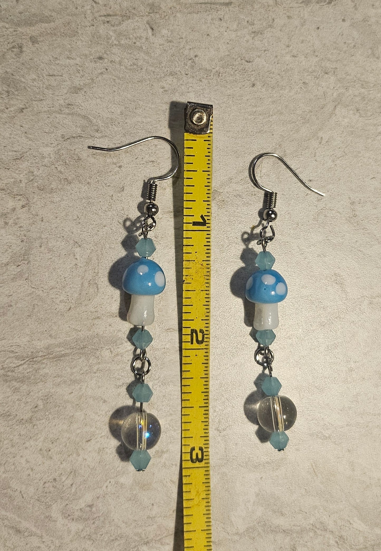 Cyan Mushie Dangle Earrings