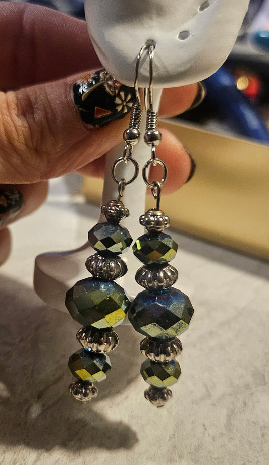 Faceted Glass Bead Earrings
