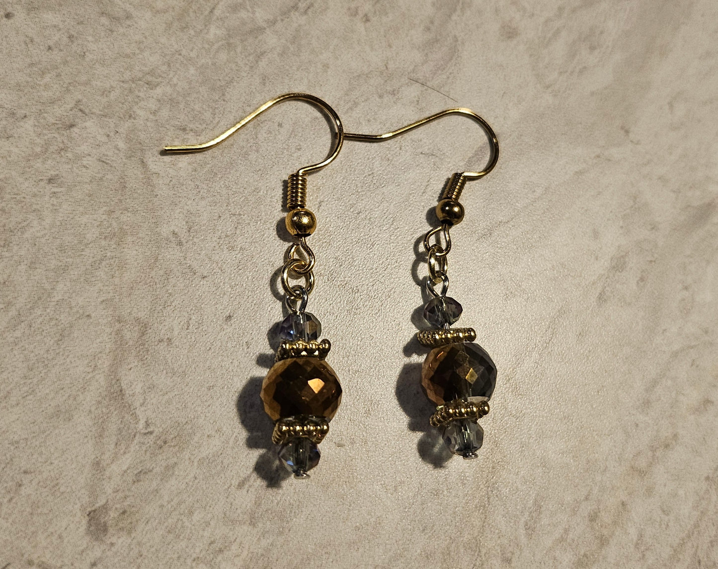 1.5" Iridescent Bronze Earrings