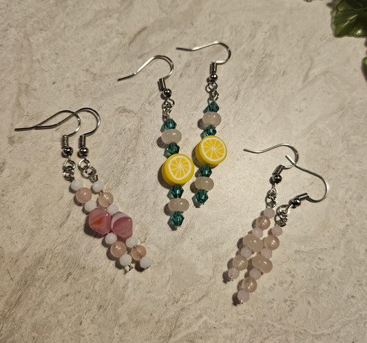Pink Lemonade Earring Set