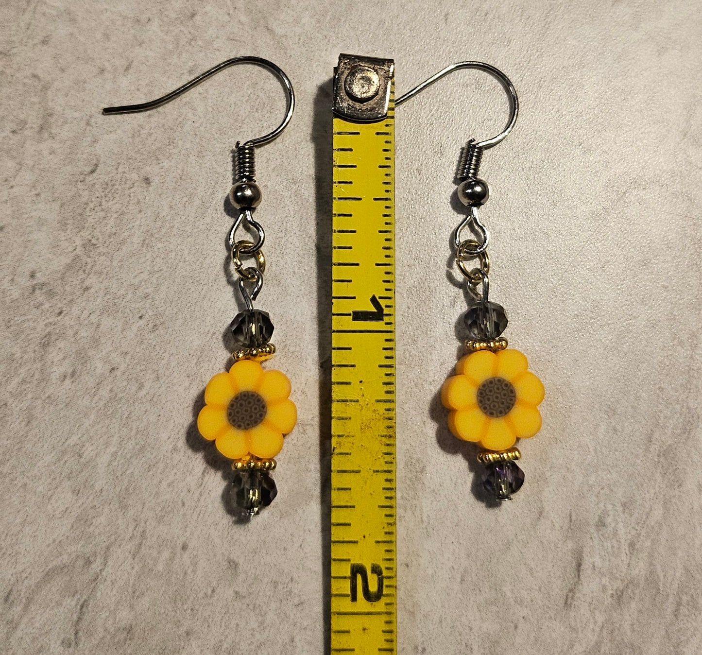 1.75" Sunflower Earrings