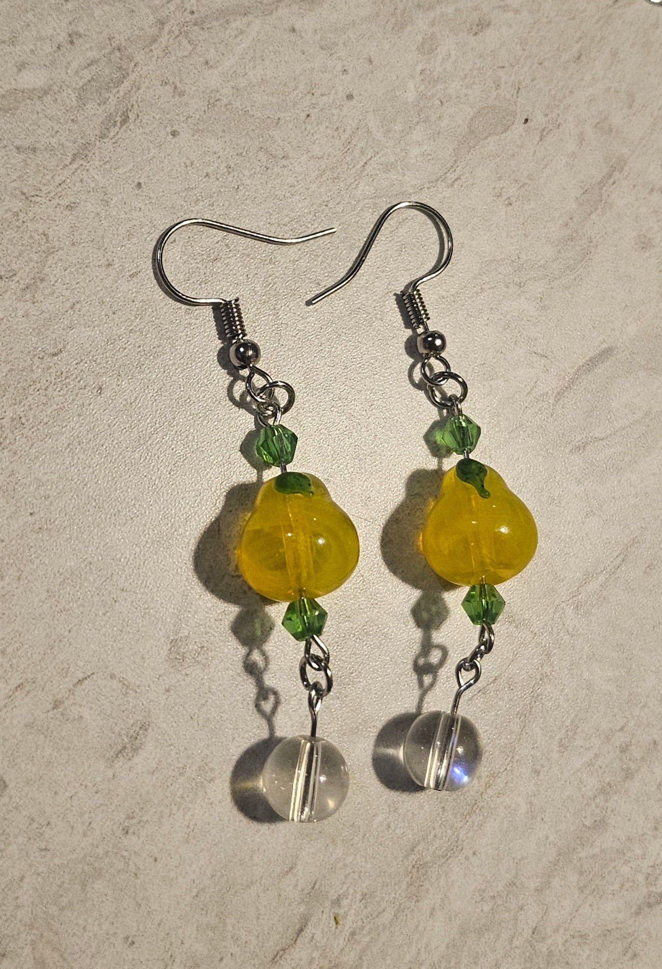 3" Pear Dangly Earrings