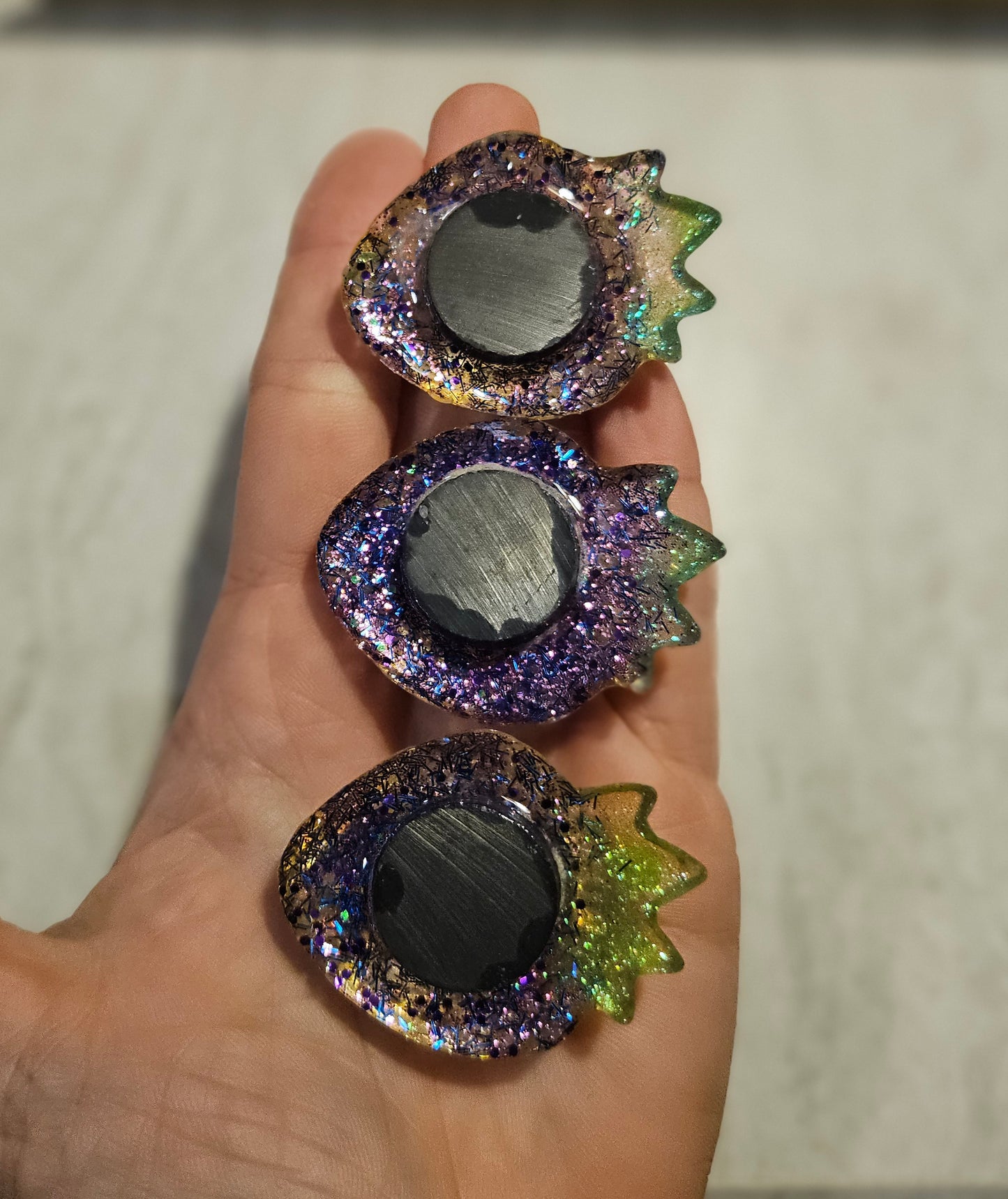 Purple Confetti Magnet Set