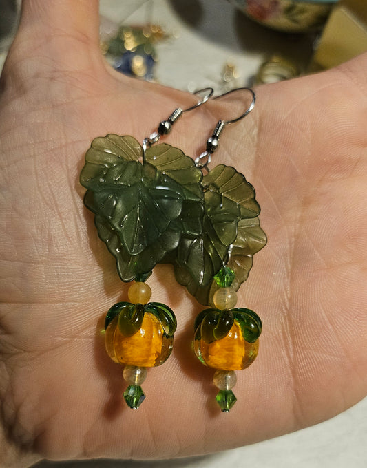 2.5" Citrine Orange Earrings
