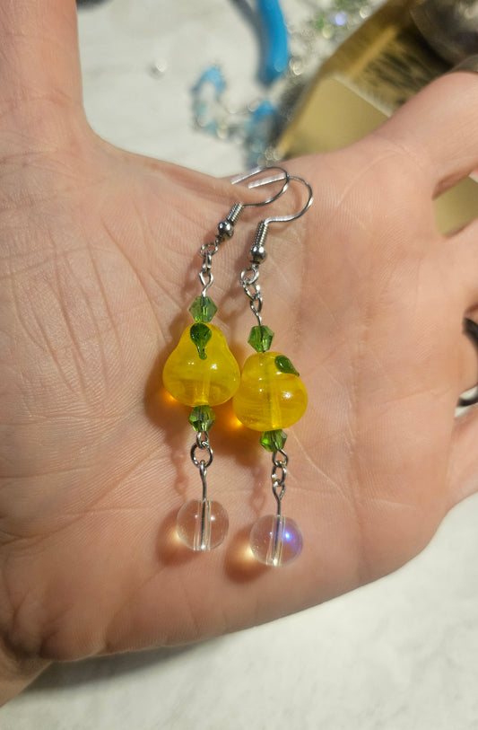 3" Pear Dangly Earrings