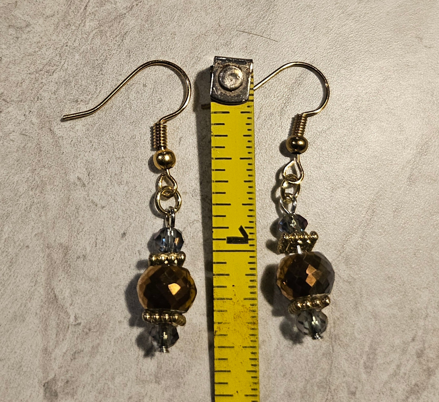 1.5" Iridescent Bronze Earrings