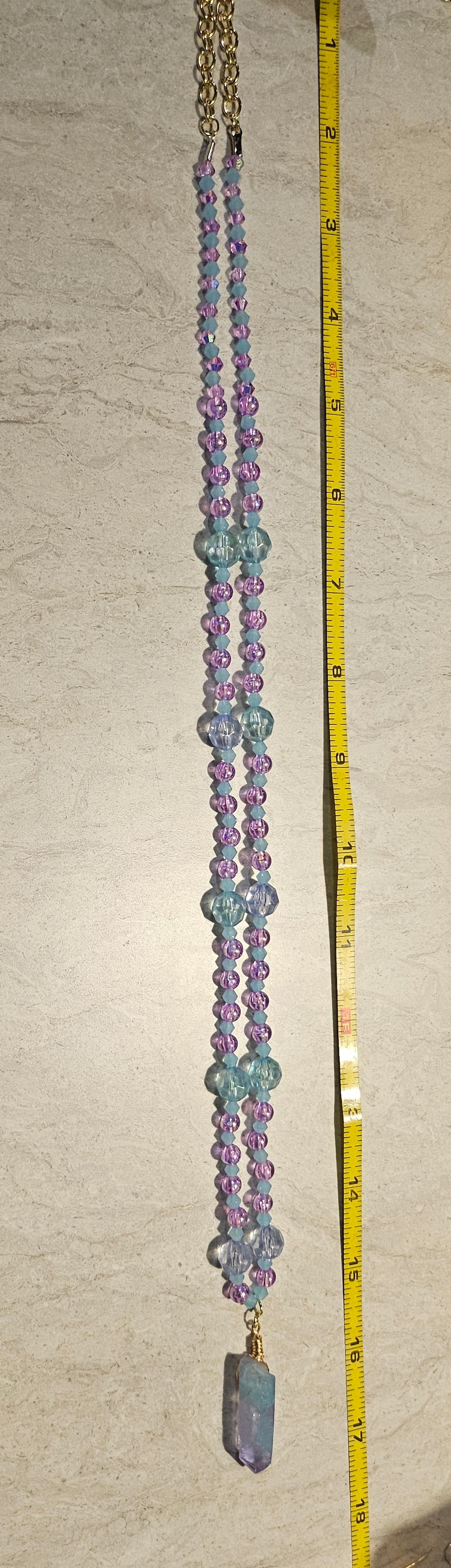 16" Cotton Candy Crystal Necklace