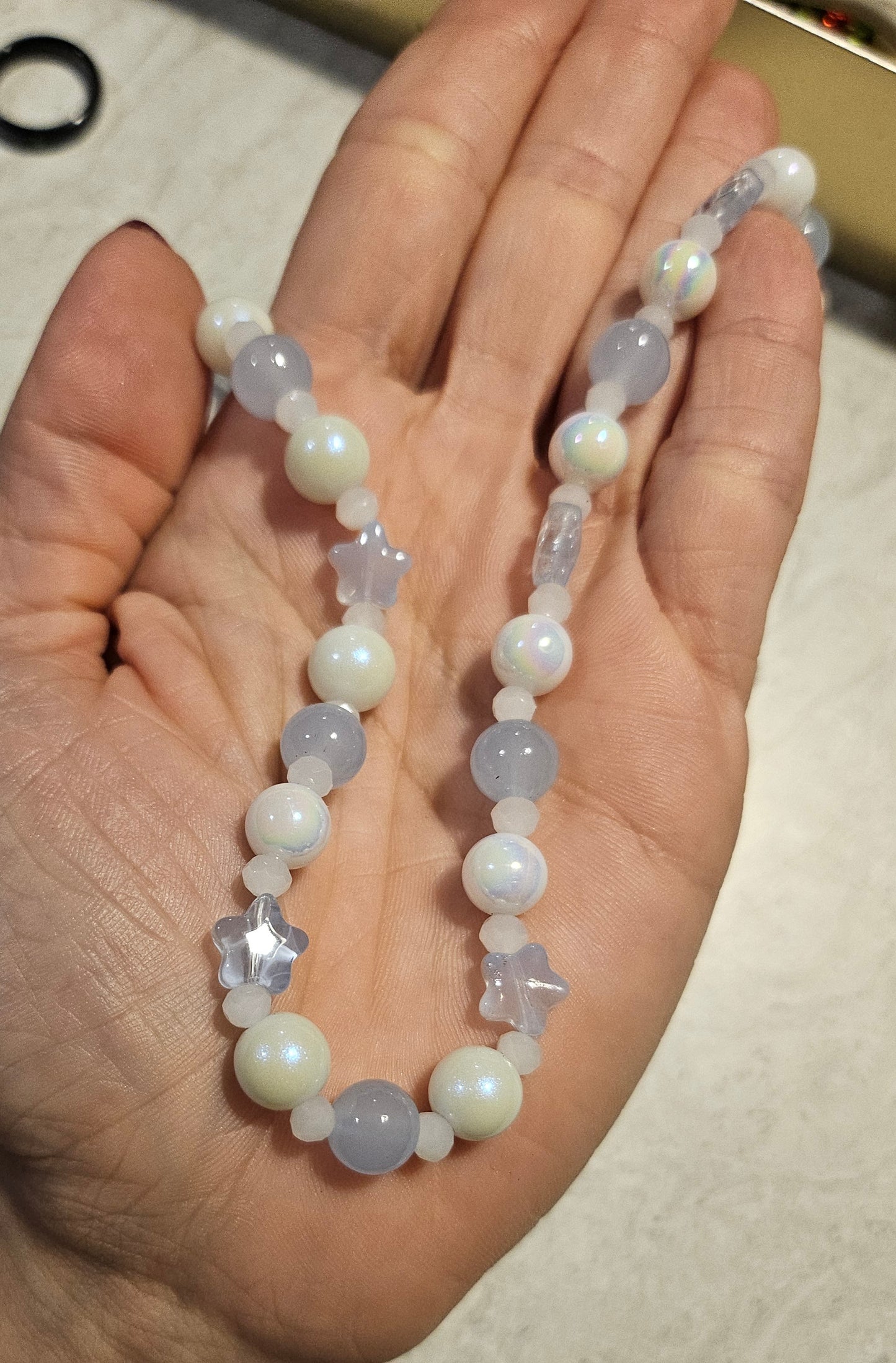 11" Baby Blue Star Necklace