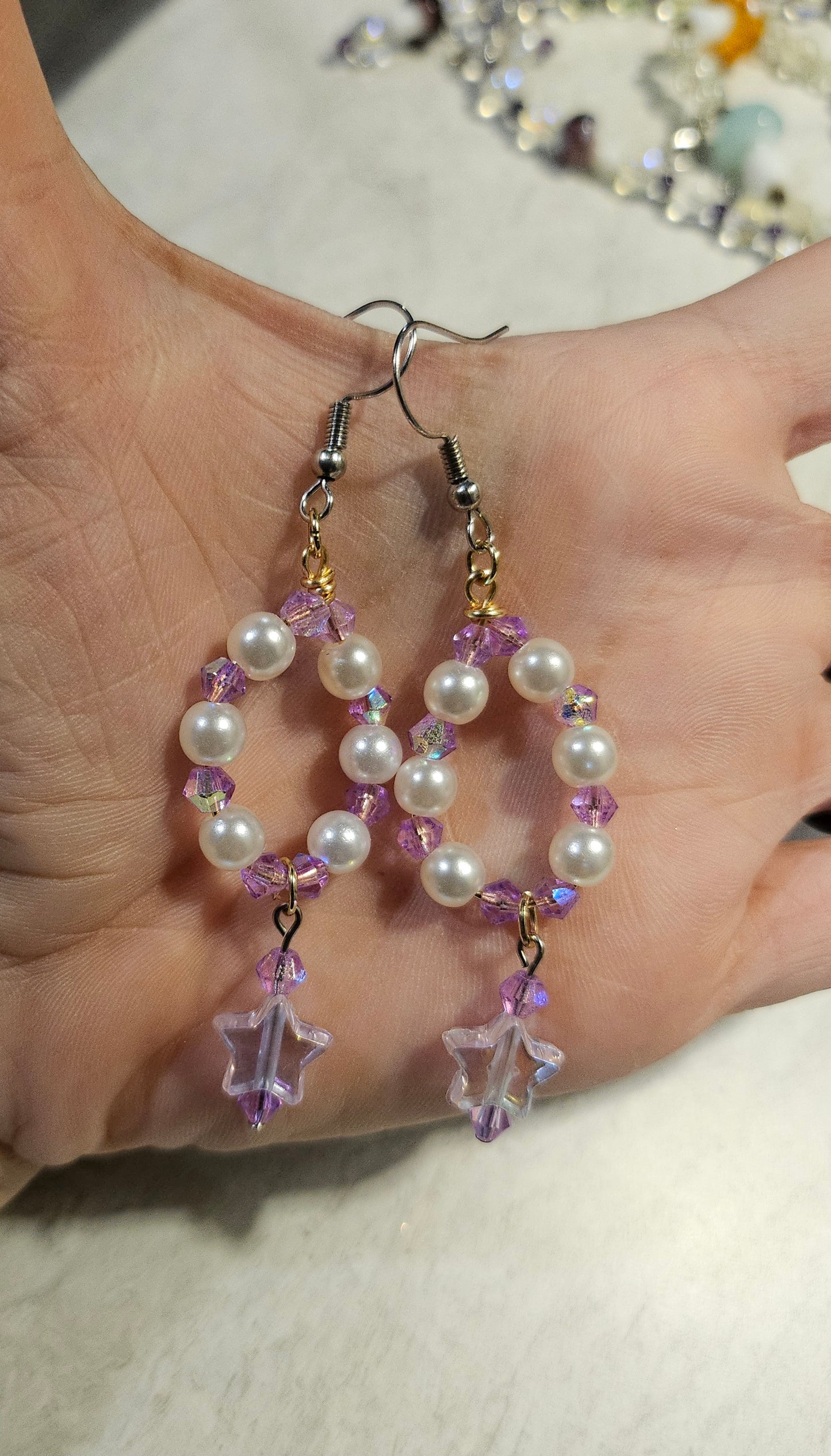 3" Lavender Dream Dangly Earrings