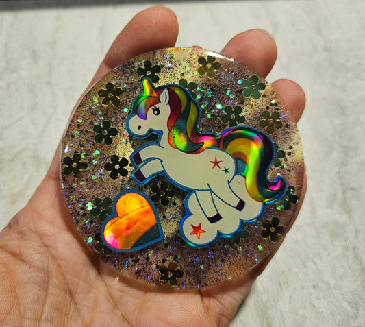 3" Holo Unicorn Magnet