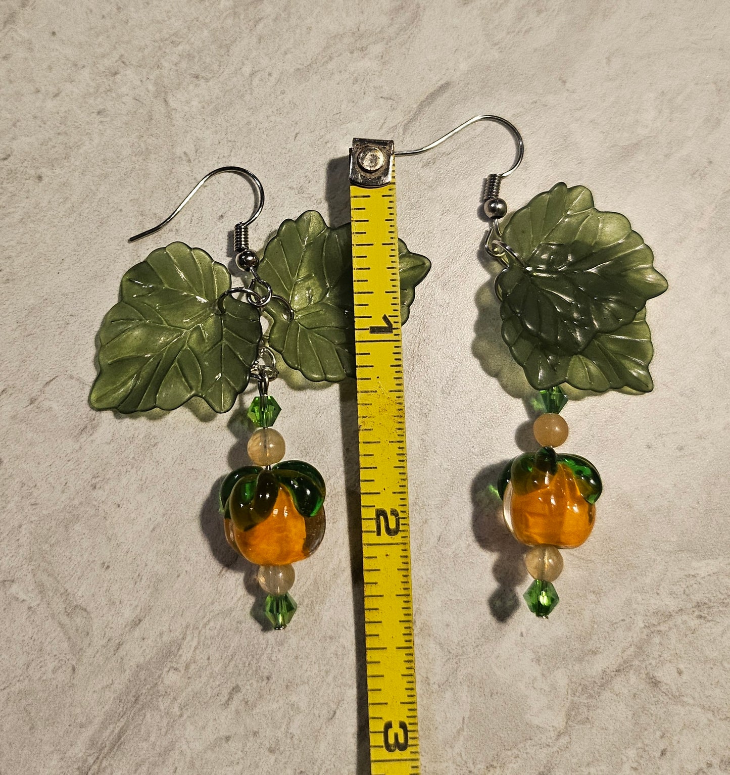 2.5" Citrine Orange Earrings