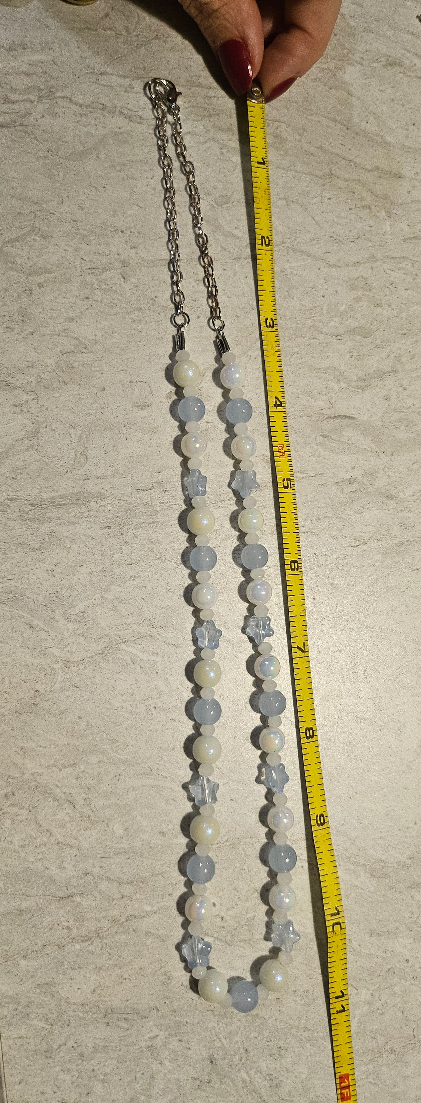 11" Baby Blue Star Necklace