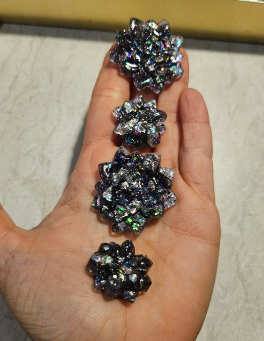 Galaxy Glitter Succulents Magnet Set