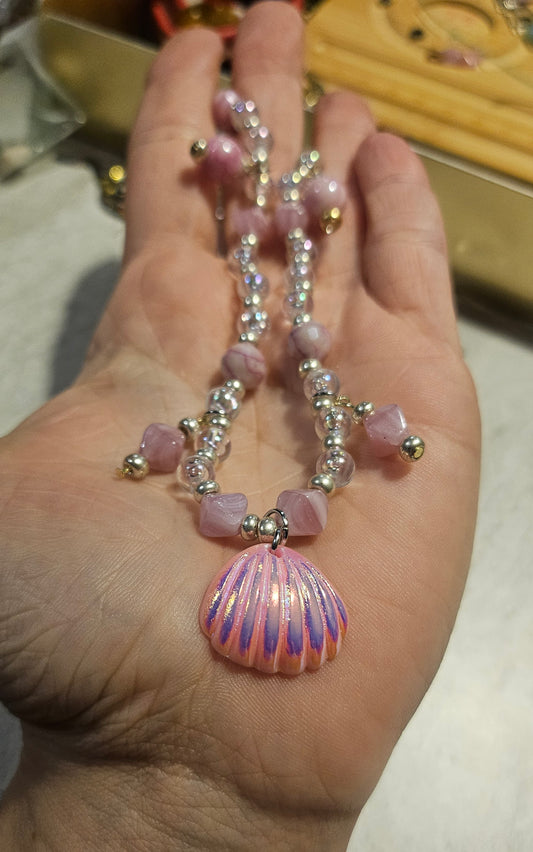 13" Pink Mermaid Necklace