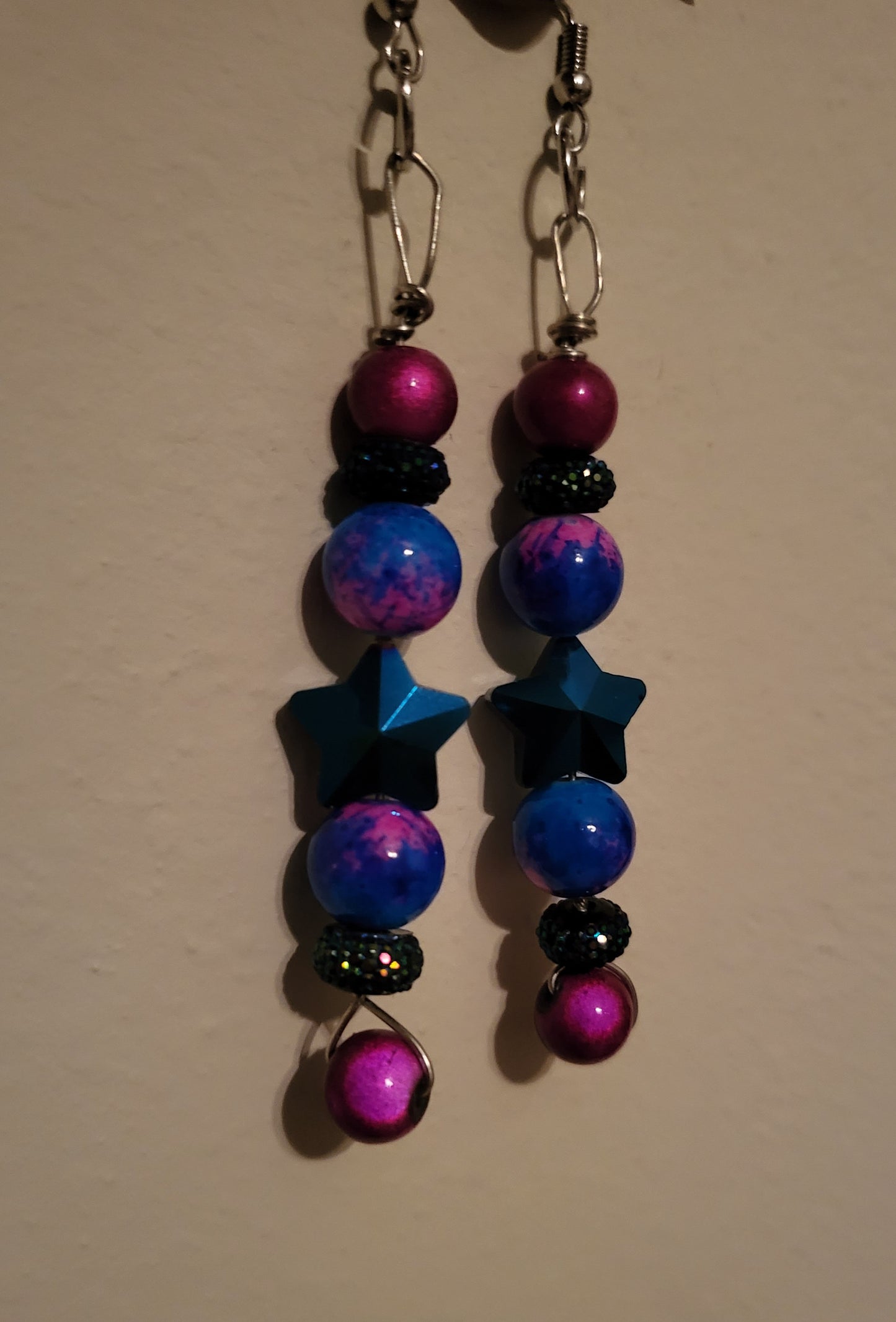 Fuschia Galaxy Earrings