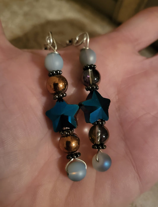 Black Star Earrings