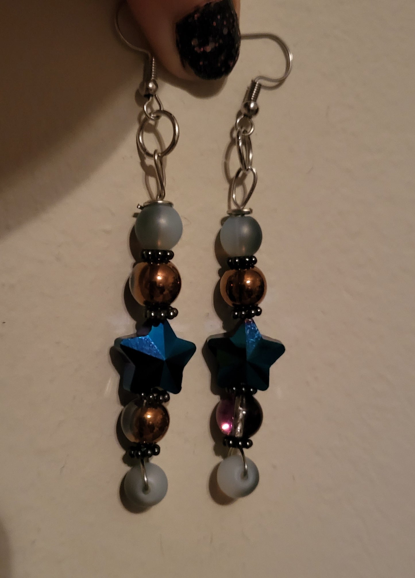 Black Star Earrings