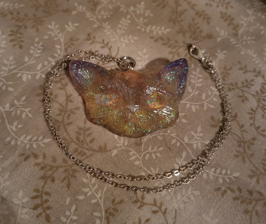 Odd Kitty Purple/Yellow Necklace