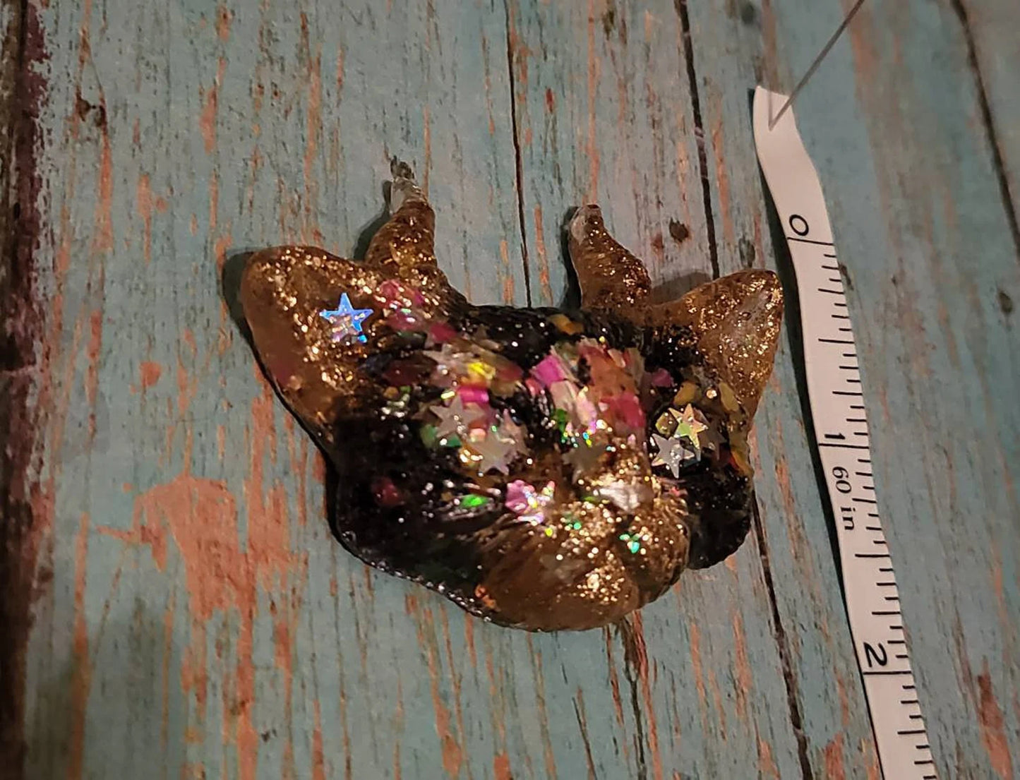 Gold/Pink/Black Glitter Odd Kitties Magnet Set