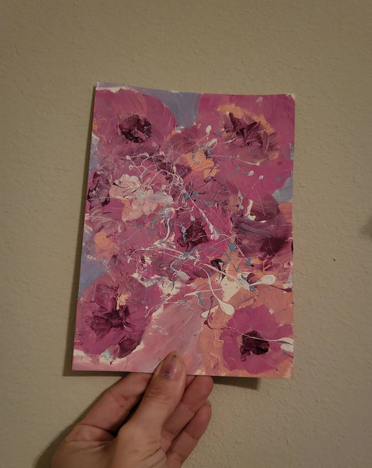 Pink Bursts (Acrylic)