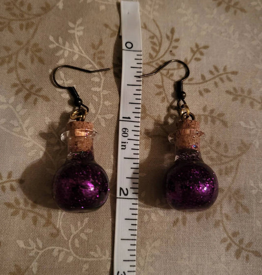 Dark Purple Potion Earrings