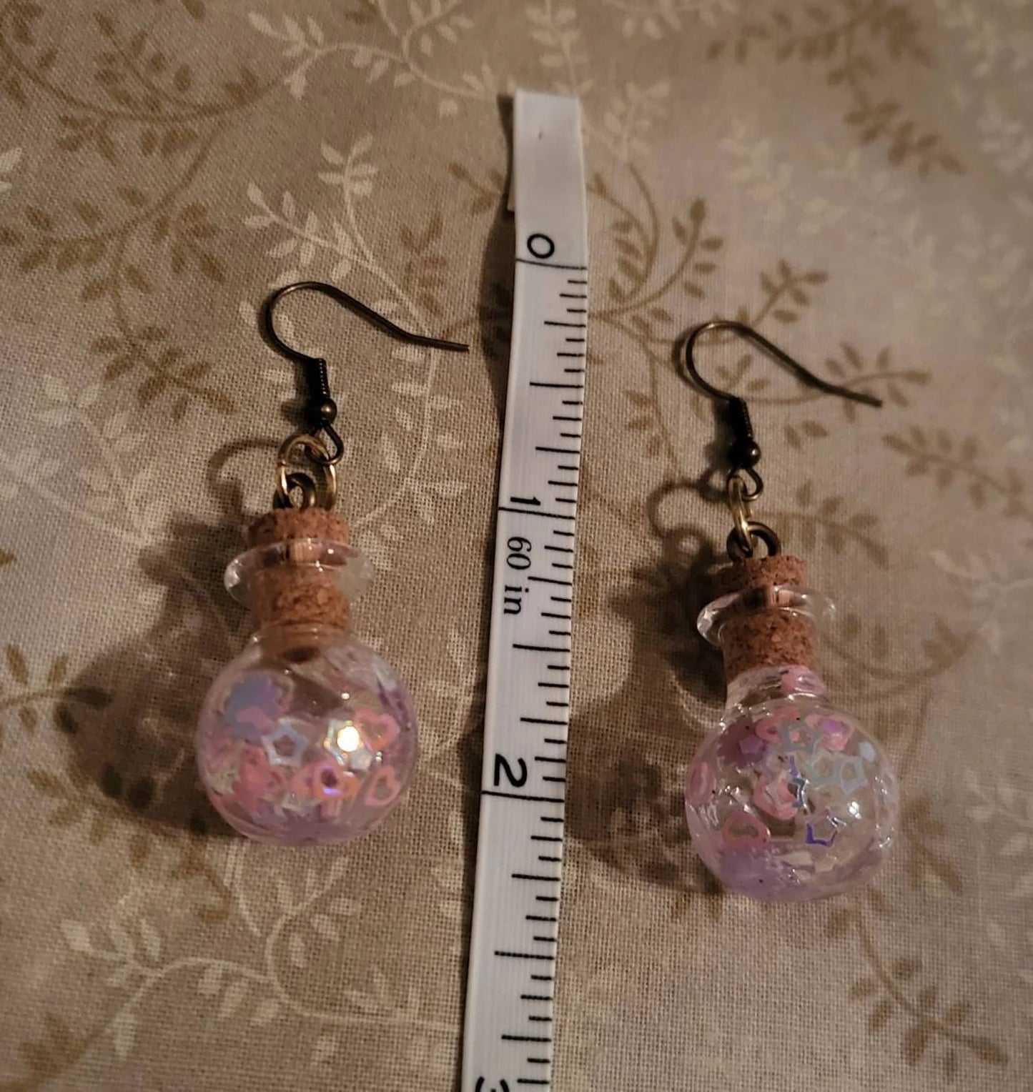 Heart and Star Potion Earrings