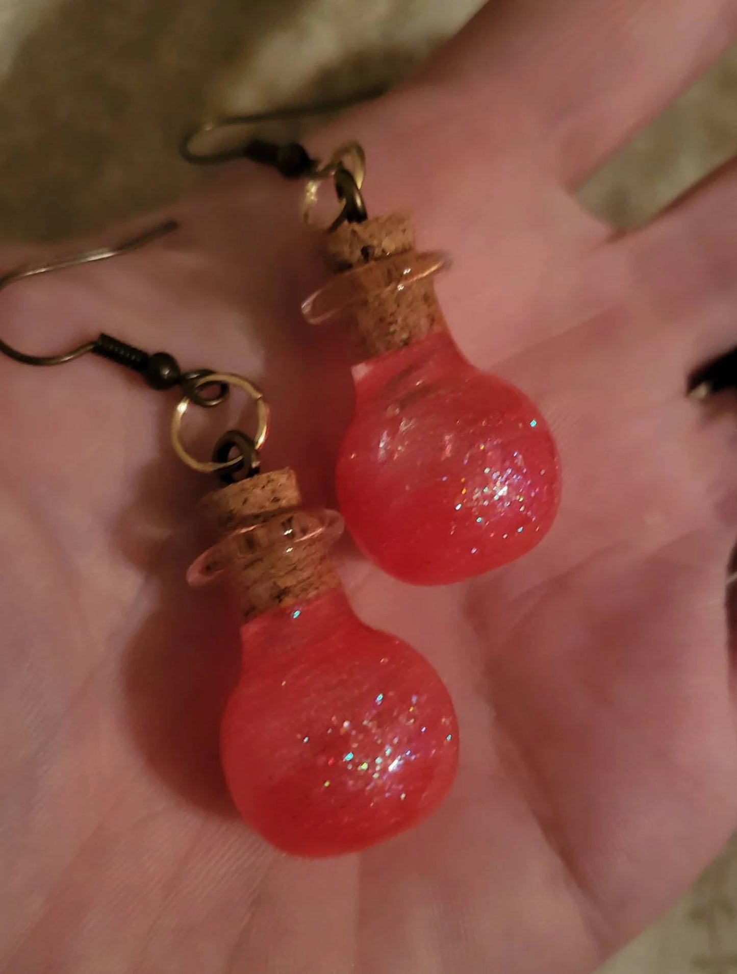 Neon Pink Potion Earrings